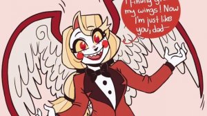 Комикс Hotel Hazbin: «Что если Чарли получит крылья?» #fypシ #comics #charlie #lucifer #hotel_hazbin