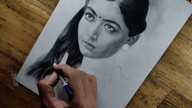 How to Draw Rashmika Mandanna || Portrait Drawing Tutorial || Lesson 3 смотреть онлайн