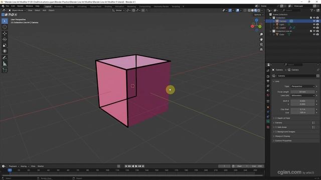 Blender Line Art Modifier Tutorial to make outline of 3D object using Grease Pencil смотреть онлайн
