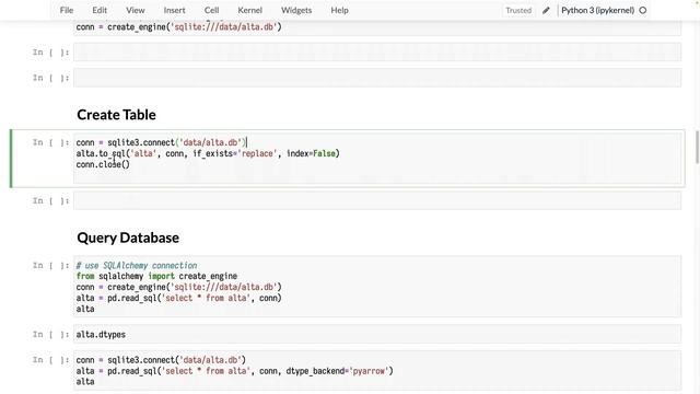 090. Create a database table with Pandas using to_sql смотреть онлайн