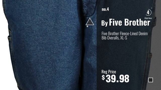 Top 10 Five Brother Men Clothings [ Winter 2018 ]: Five Brother Denim Bib Overalls Dark Wash, смотреть онлайн