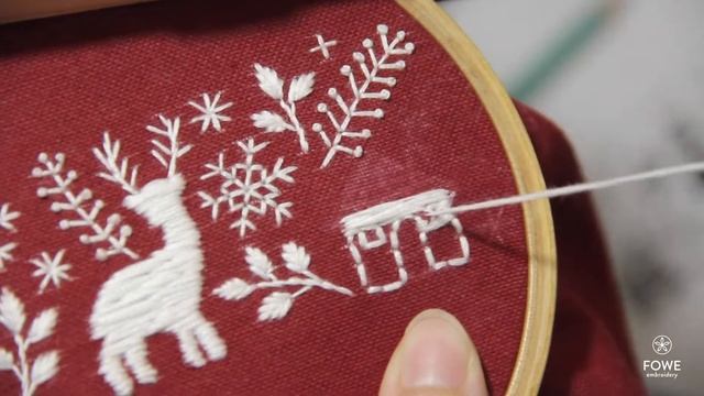 Christmas Season Holiday Tree Deer Snowman Star Hand Embroidery 3D Mask Tutorial DIY Easy Steps смотреть онлайн