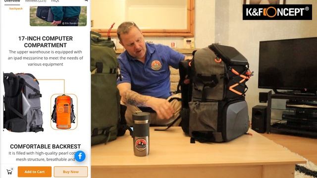 K&F Concept 33L Outdoor Mountain Camera Bag Review | Large Padded & Waterproof смотреть онлайн