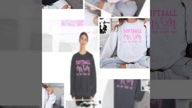 Pink Softball mom crewneck sweatshirt for mom for mother's day Game Day Hoodie, Sport Lover Mom H.. смотреть онлайн