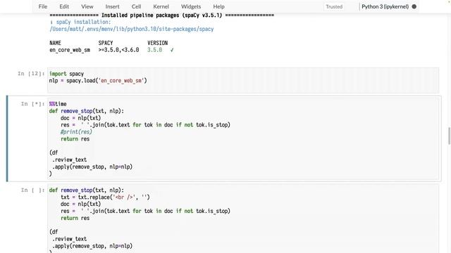 076. Using Spacy to Remove Stop words in Pandas смотреть онлайн
