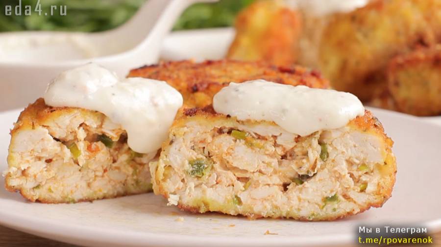 КУРИНЫЕ КОТЛЕТЫ с горчицей и зеленью. Это блюдо так вкусно, что мои дети просят готовить его смотреть онлайн