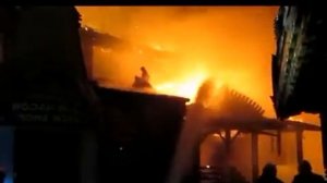 Пожар в Вернисаже в Измайлово