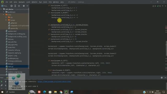 Python I PYGAME - bewegliche Gegner einfügen I смотреть онлайн