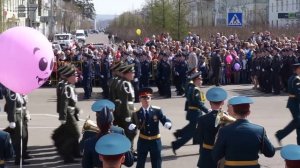 Парад Победы на площади Ленина, г. Ангарск