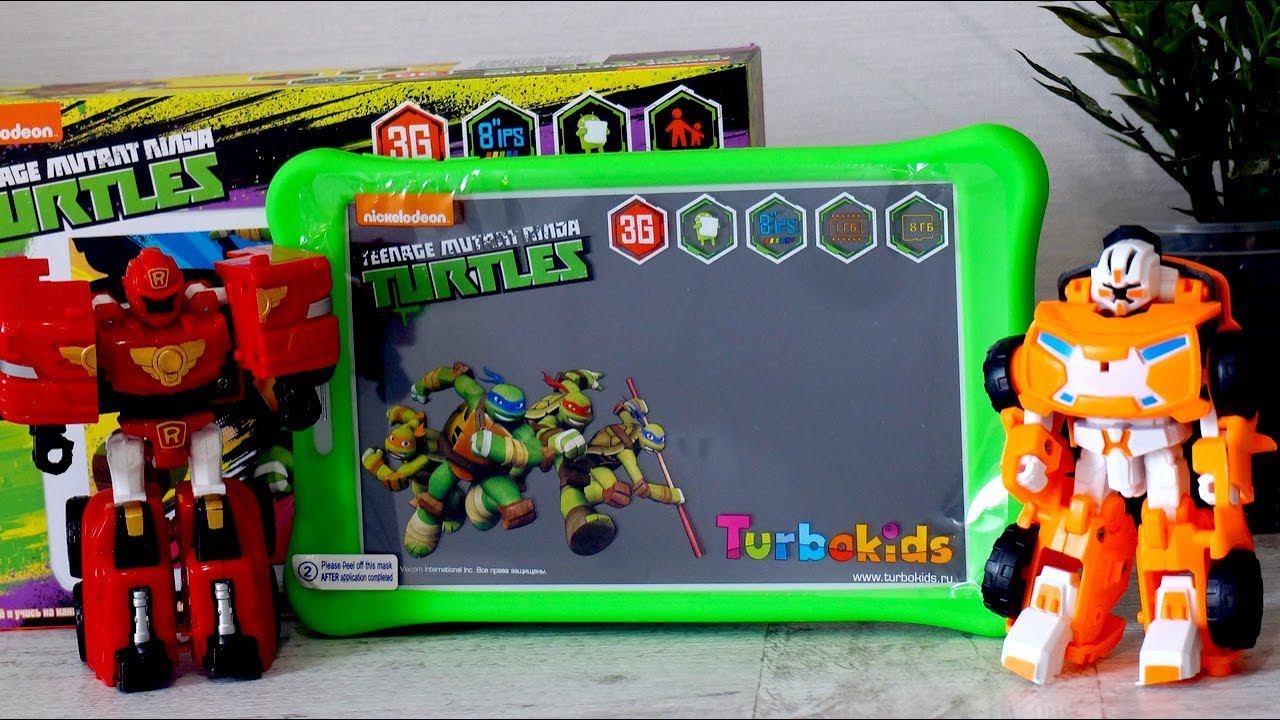 Тоботы, пришельцы и планшет Черепашки Ниндзя от TurboKids. Видео для мальчиков с игрушками смотреть онлайн