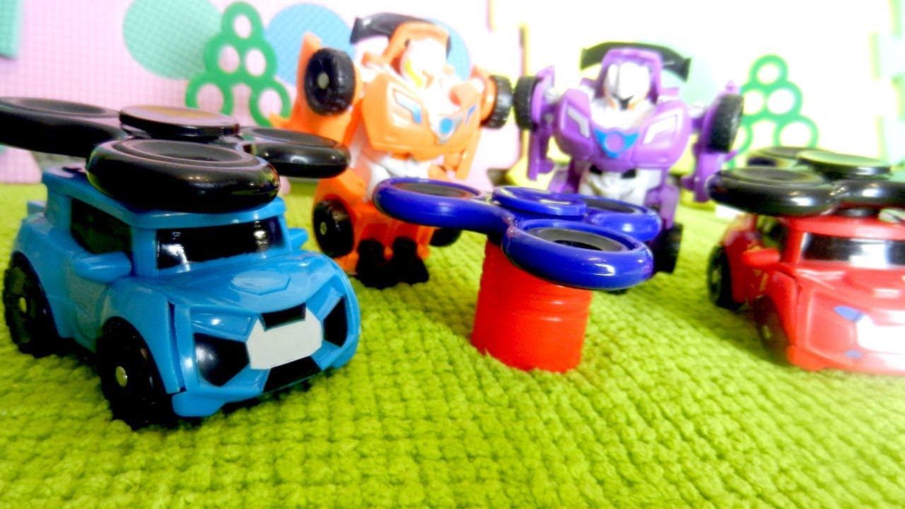 Тоботы - Трансформеры и Спинер. Игрушки для детей. Детское видео смотреть онлайн