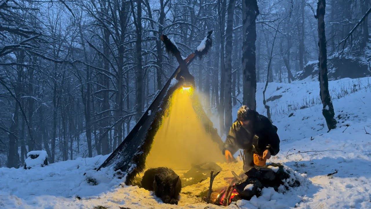 Как выжить при температуре от -16°C до -27°C без палатки в метель и сильный снегопад? смотреть онлайн