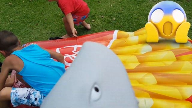 Giant Megalodon Shark very hungry   Adventure for kids video  Play hide and seek  learn colors