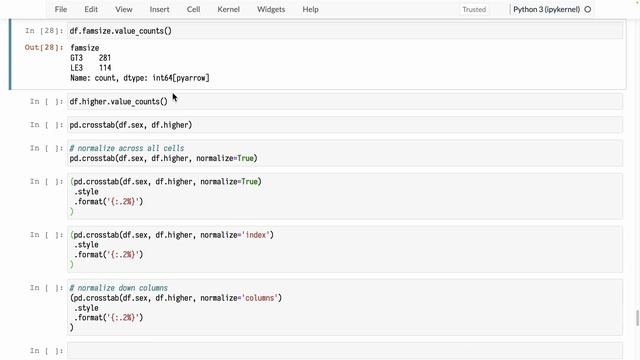011. Understanding Pandas Categoricals with value_counts and Cross Tabulations смотреть онлайн