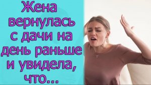 Жена вернулась с дачи на день раньше и увидела, что...Истории из жизни
