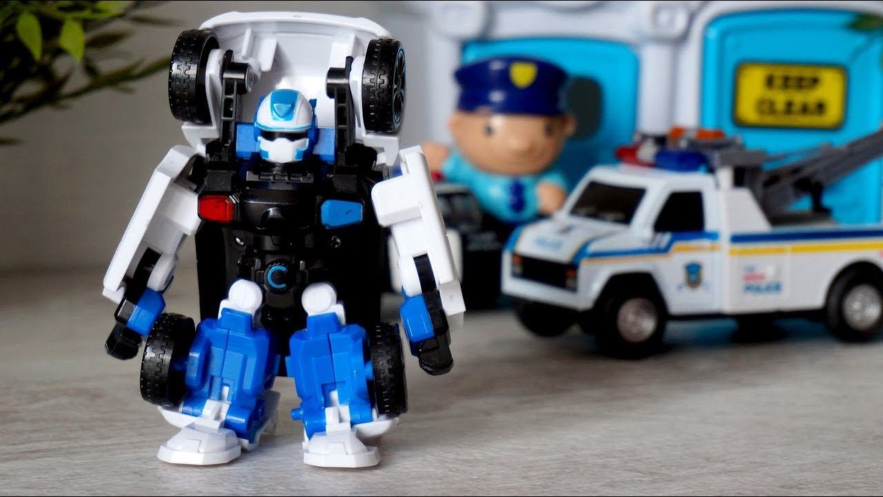 Тобот - Трансформер С. Полицейская машина и робот. Игрушки для мальчиков смотреть онлайн
