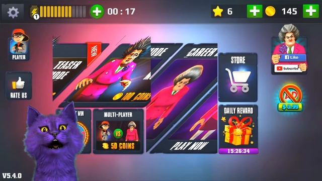 ПРИКОЛ с ПЛАТЬЕМ МИСС ТИ КОСМОКОТ играет в Miss T scarry teatcher 3D смотреть онлайн