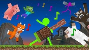 Нотный блок. Анимация VS Маинкрафт