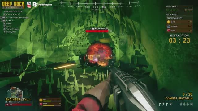 Deep Rock Galactic игра за инженера, геймплей и кооперативное прохождение на 4 человека в команде смотреть онлайн