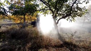 переоборудование ОПВ-2000. Опрыскивание грецкого ореха NPK (0-52-34)