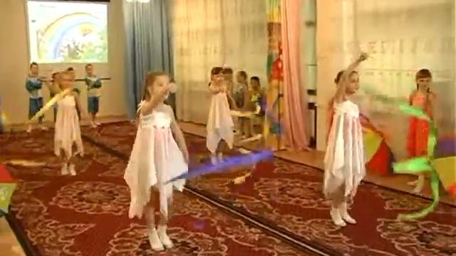 действие 5(монтаж и финал песня Радуга)
