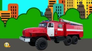 Транспорт и спецтехника, развивающий мультфильм, изучаем транспорт и звуки