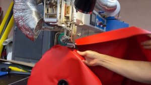 Сварка лодочной ПВХ ткани горячим клином
