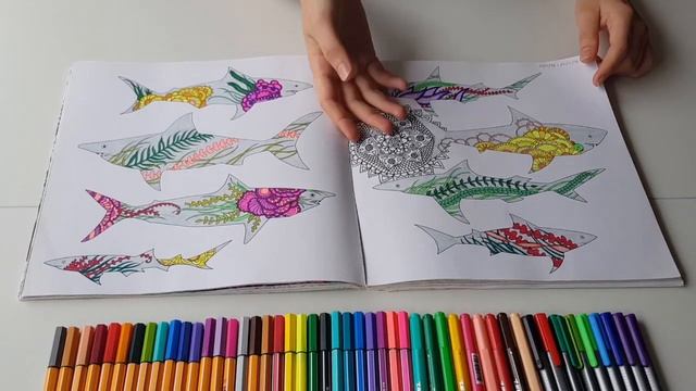 I HAVEN'T DONE THIS IN 3 WHOLE YEARS! Lost Ocean Book Flip Through & Coloring Time Lapse
