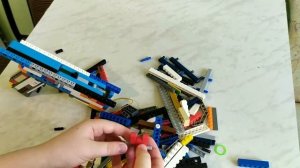 Автомат из лего стреляет резинками / самоделка / сборка / пулемет из лего