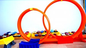 Супер Гонки. Мультик про гоночные машины и гоночный трек - Двойная петля