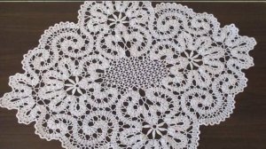 ОВАЛЬНАЯ САЛФЕТКА В ТЕХНИКЕ БРЮГГСКОГО КРУЖЕВА . ЧАСТЬ 4