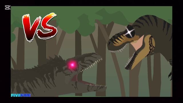 JWD Giganotosaurus vs JWR T-Rex Animation (stick nodes) смотреть онлайн