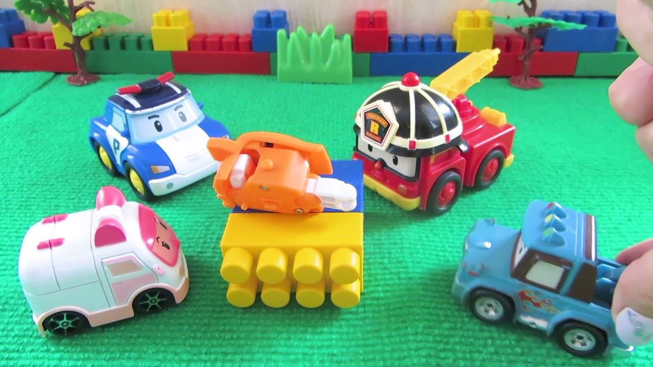 Тобот X и Команда Робокар Поли. Собираем Тобота. Видео с игрушками смотреть онлайн