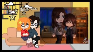 реакция Даны и Лукаса на самих себя + на Лили, Линча и Джона