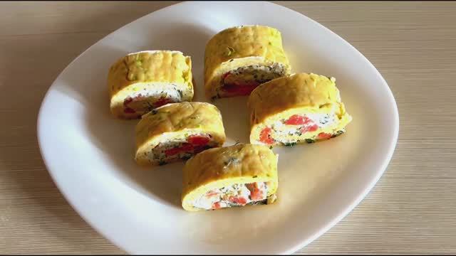 КАБАЧКОВЫЙ РУЛЕТ С СЕМГОЙ