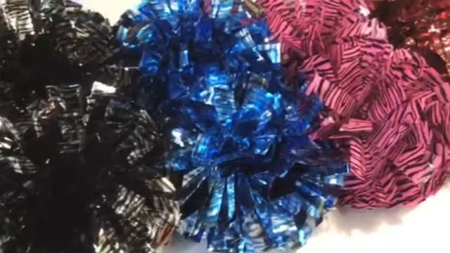 0014, 0015, 0016, 0017 зебра (zebra) Помпоны для черлидинга POMS New