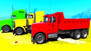 Мультики про Цветные ГРУЗОВИКИ Мультик про супергероев для детей с детскими стишками