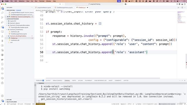 3 -Creating Session History for Chat in Streamlit смотреть онлайн