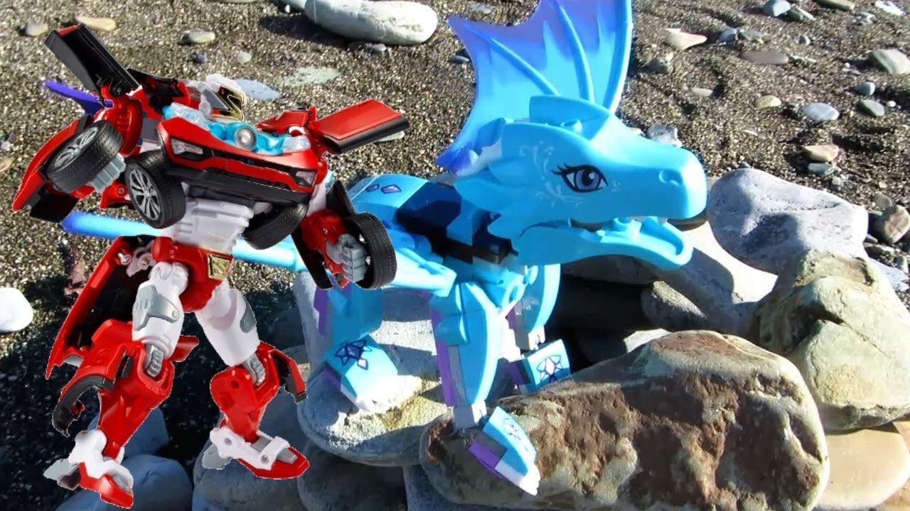 Тоботы - Трансформеры. Тобот Z спасает Тобота X от дракона. Игрушки для детей смотреть онлайн