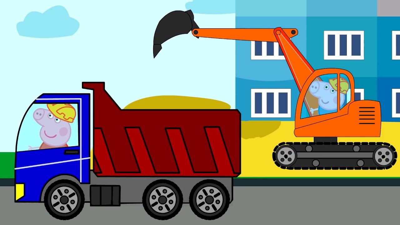 Мультик про машинки. Строительная и дорожная техника для детей. Киндер сюрпризы смотреть онлайн