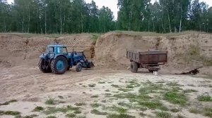 #как#мтз50#грузит#песок##Мтз погрузка песка.