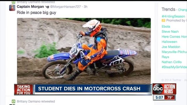 Students mourn teen killed in motocross crash in Clearwater смотреть онлайн