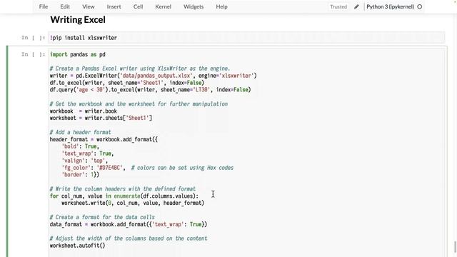 020. Writing and Formatting Excel Sheets in Pandas with to_excel and XlsxWriter add_format смотреть онлайн