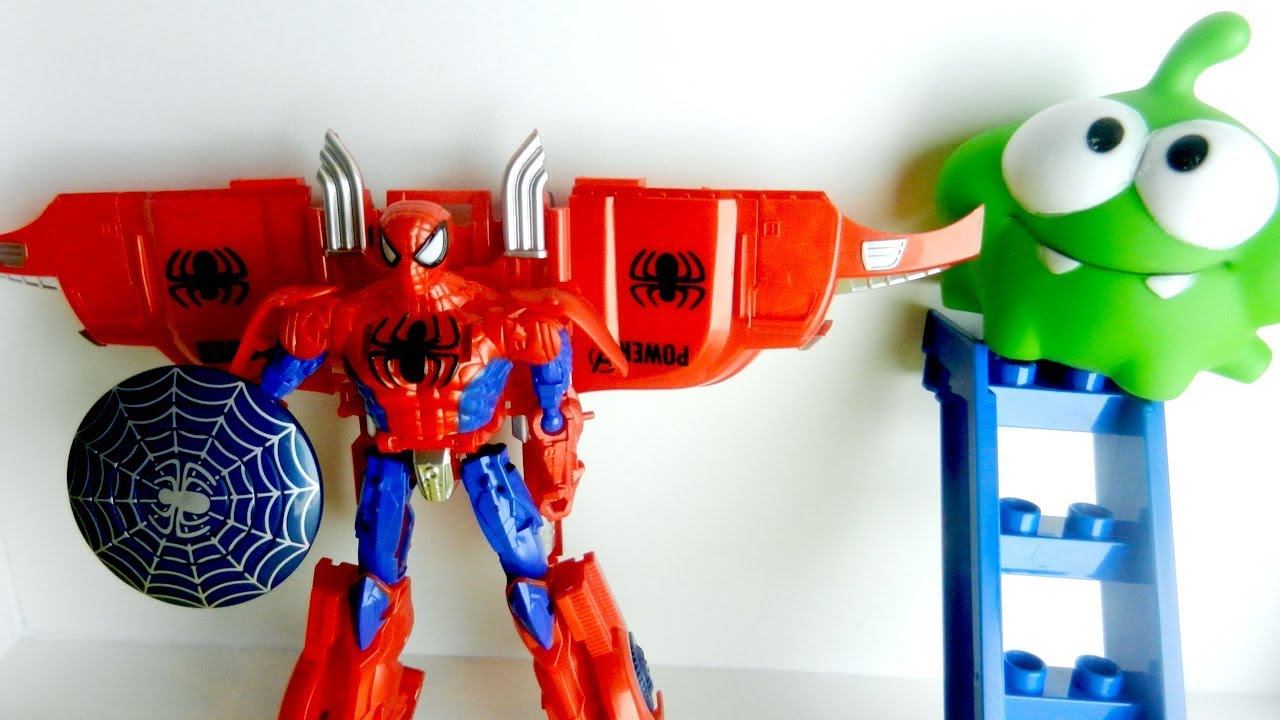 Человек Паук - Трансформер и Ам Ням. Игрушки для детей. Видео смотреть онлайн