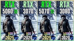 RTX 5060 TI vs RTX 3070 vs RTX 5070 TI vs RTX 3080 - Test in 20 Games