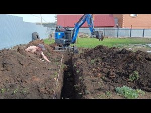 Траншея под фундамент бани 6х3м