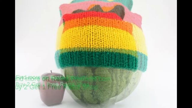 RASTA SLOUCH GREEN YELLOW RED STRIPES OVERSIZED KNIT HAT FOR MEN AND WOMEN смотреть онлайн