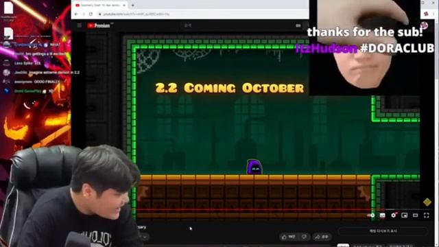 РЕАКЦИЯ ЮТУБЕРОВ НА ДАТУ ОБНОВЫ В GEOMETRY DASH 2.2 #geometry @DeCody @Dorami @DolphyGeometryDash