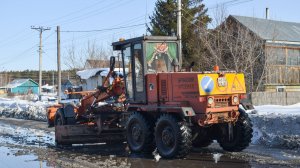 Грейдер ГС-14.02. Работа.