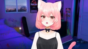 ASMR Vtuber 💜 Девочка Неко уснула рядом с Тобой 😽